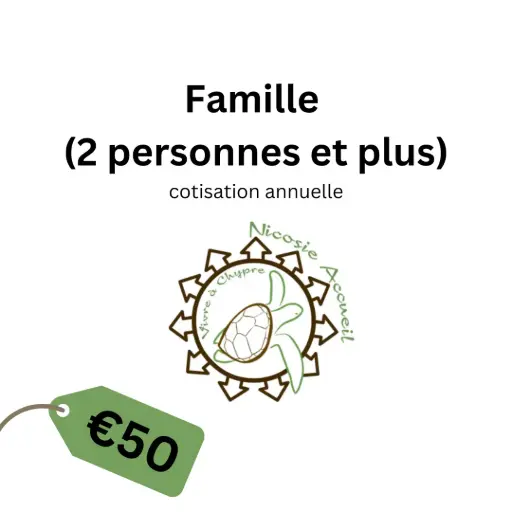 Famille (2 personnes et plus): cotisation annuelle